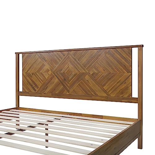 Bme Ethan King Platform Bed Frame with Headboard