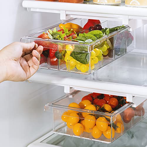 Sorbus Pull Out Fridge Drawer Organizer