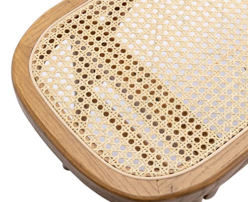 Kmax Upholstered Bench Wicker Rattan Entryway Bench