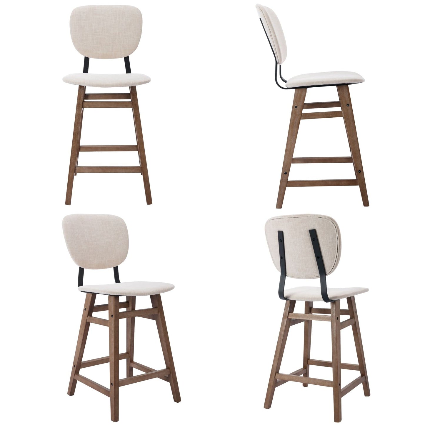 Modern Upholstered Counter Height Bar Stools