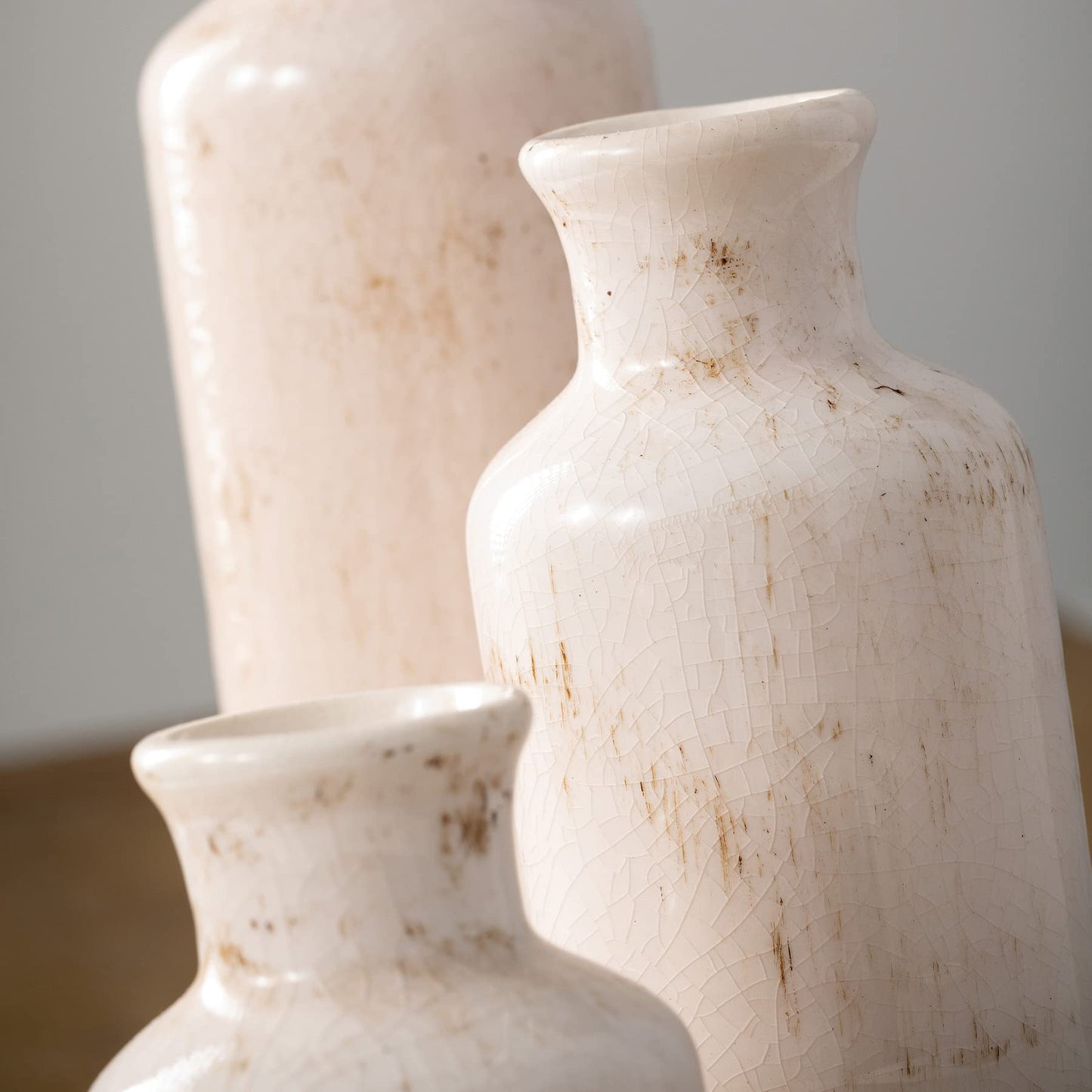 Sullivans White Ceramic Vase Set