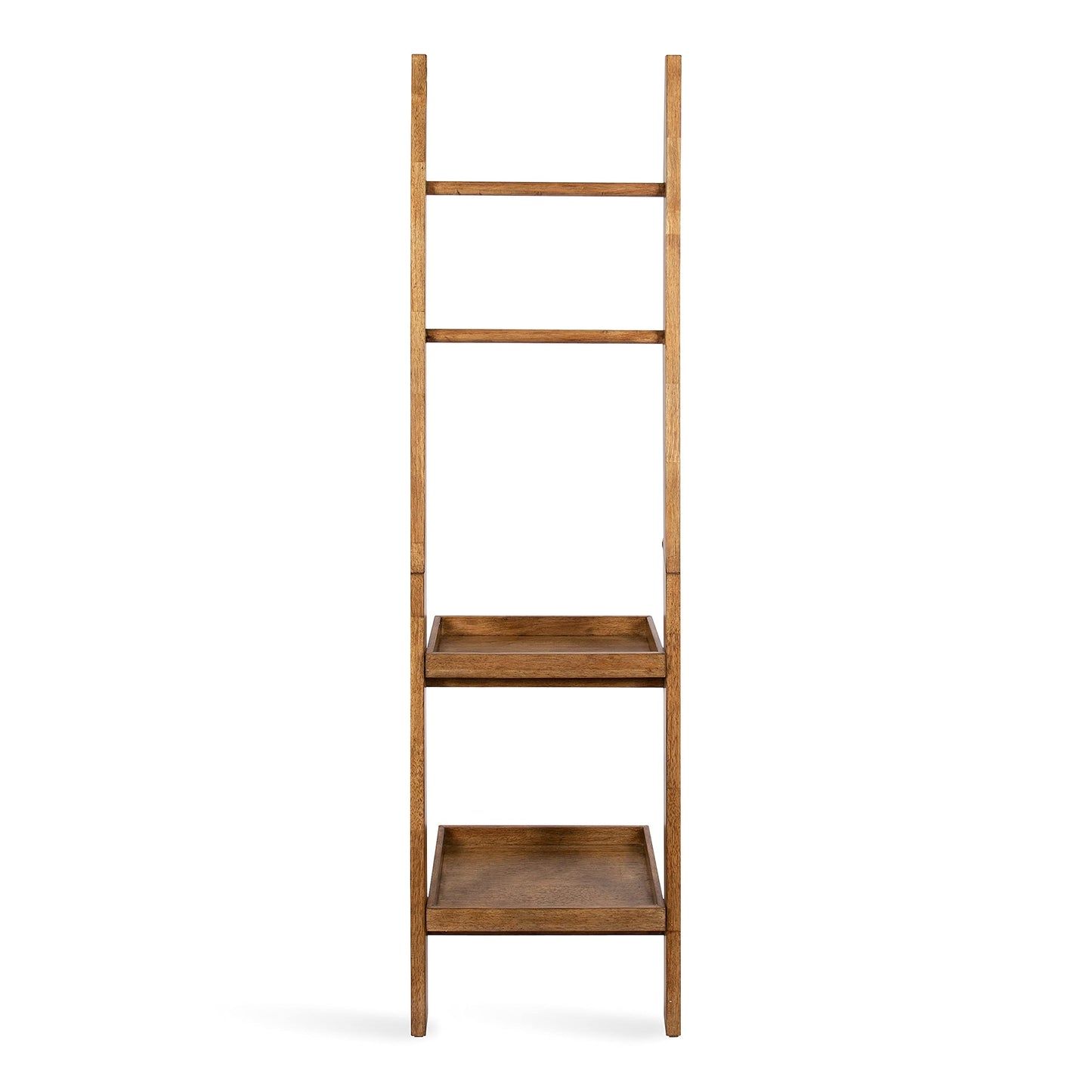 Kate and Laurel Lowry Farmhouse Wood Ladder Shelf