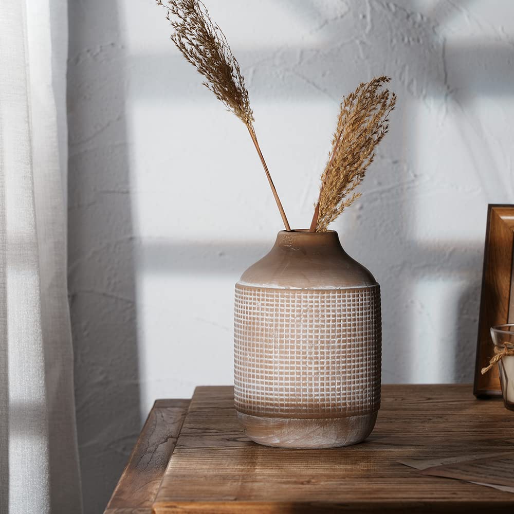 SIDUCAL Ceramic Rustic Farmhouse Vase