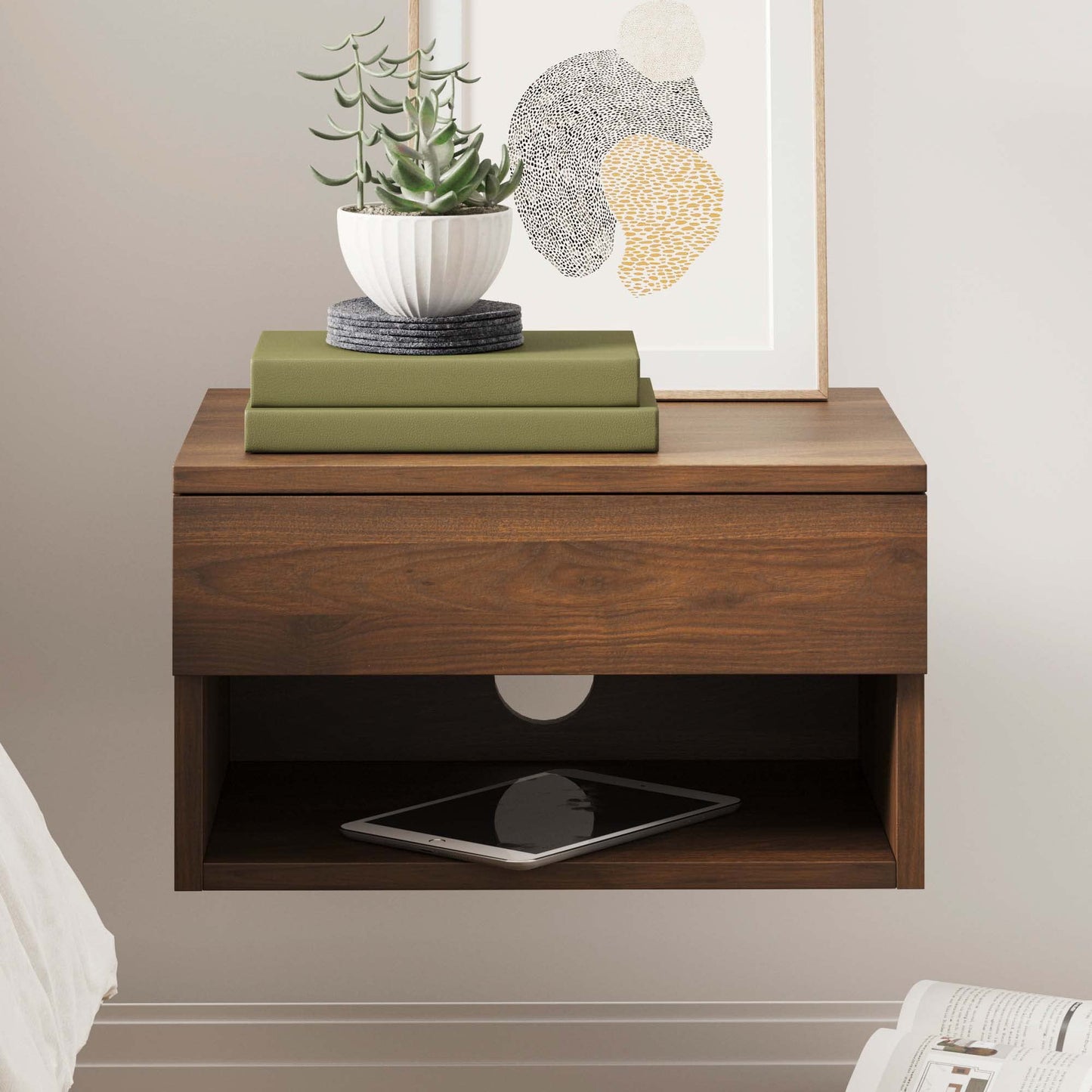 Nathan James Jackson Modern Floating Bedside Nightstand