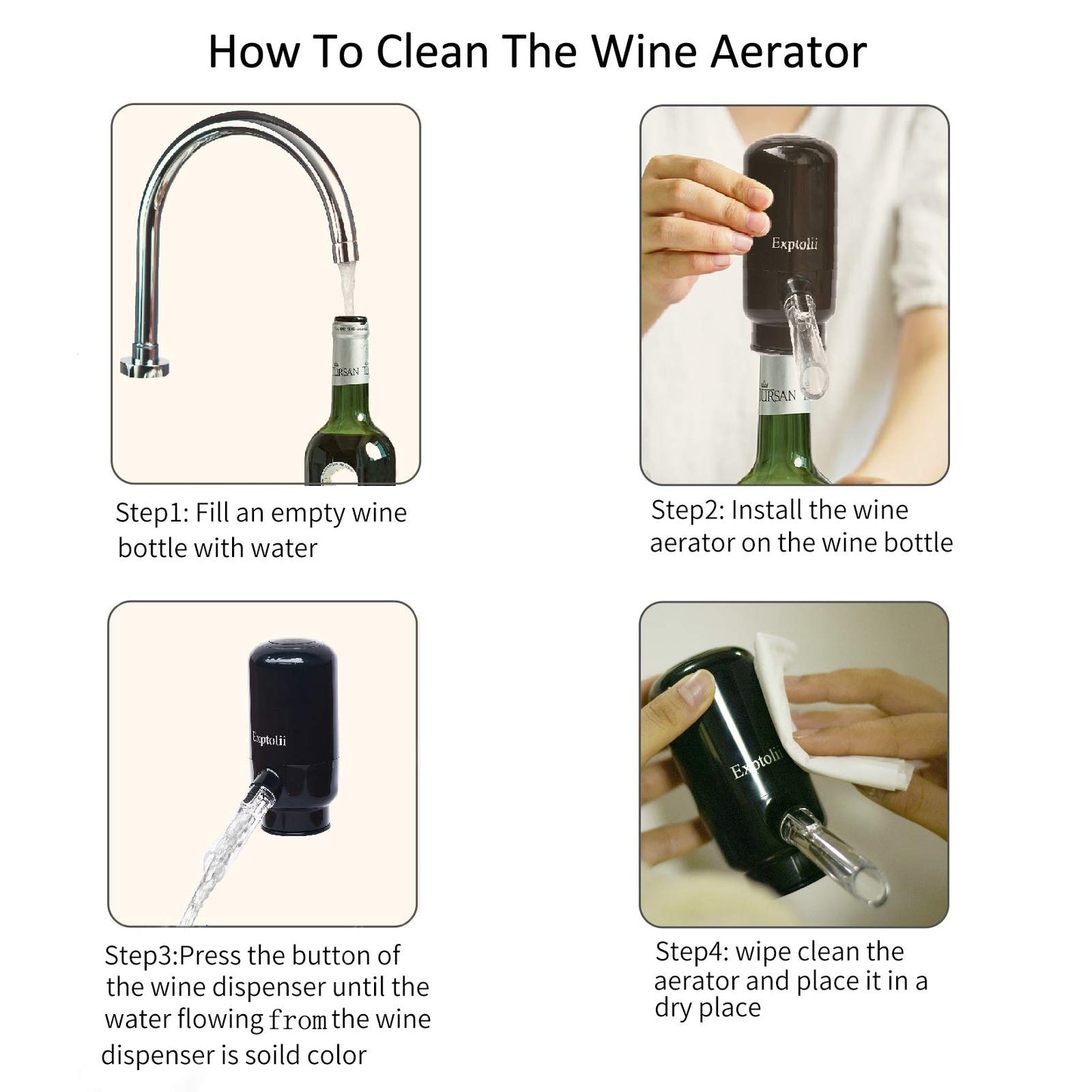 Exptolii Electric Wine Aerator Pourer