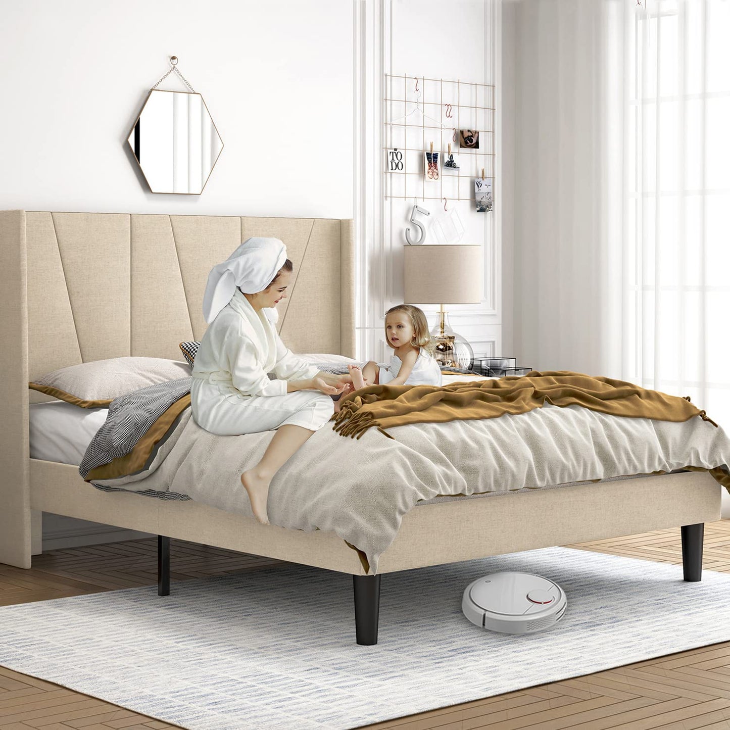 HOOMIC Queen Size Bed Frame