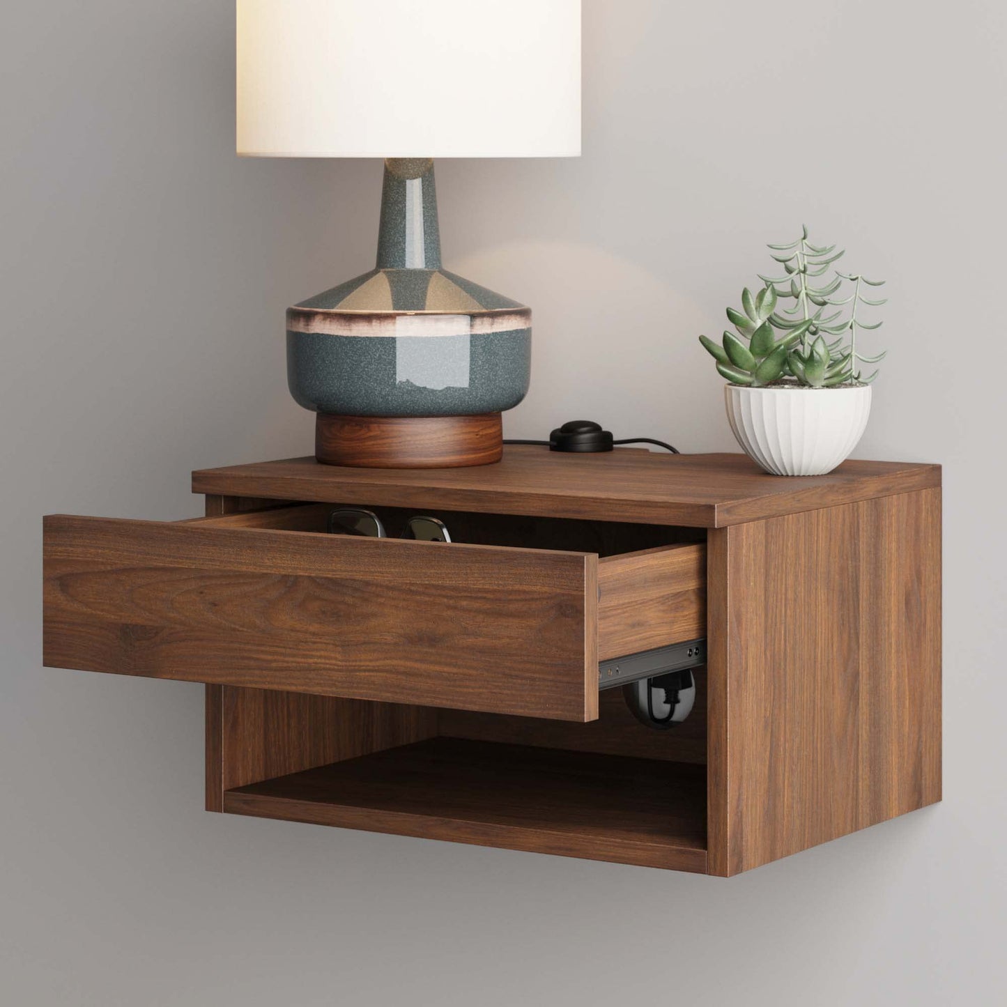 Nathan James Jackson Modern Floating Bedside Nightstand