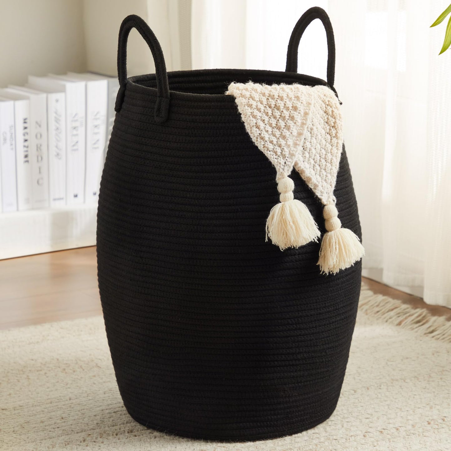 Cotton Rope Laundry Hamper Basket