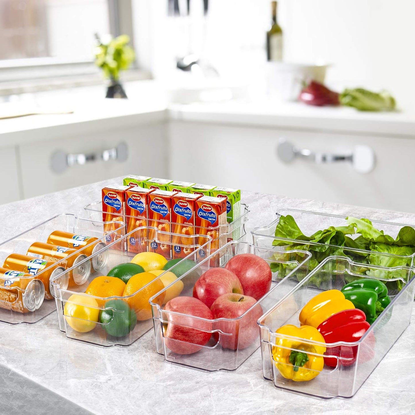 HOOJO Refrigerator Organizer Bins