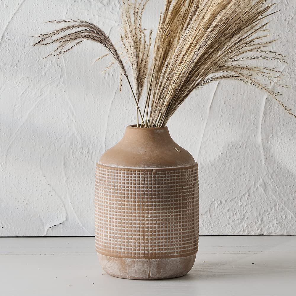 SIDUCAL Ceramic Rustic Farmhouse Vase