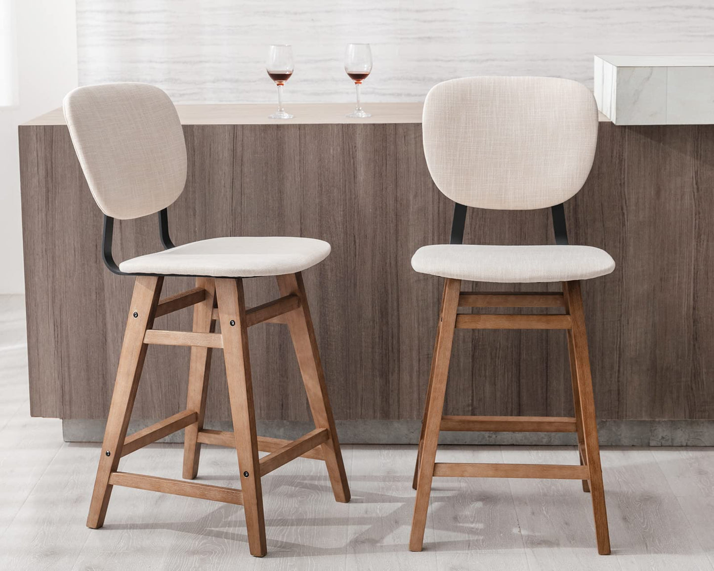 Modern Upholstered Counter Height Bar Stools