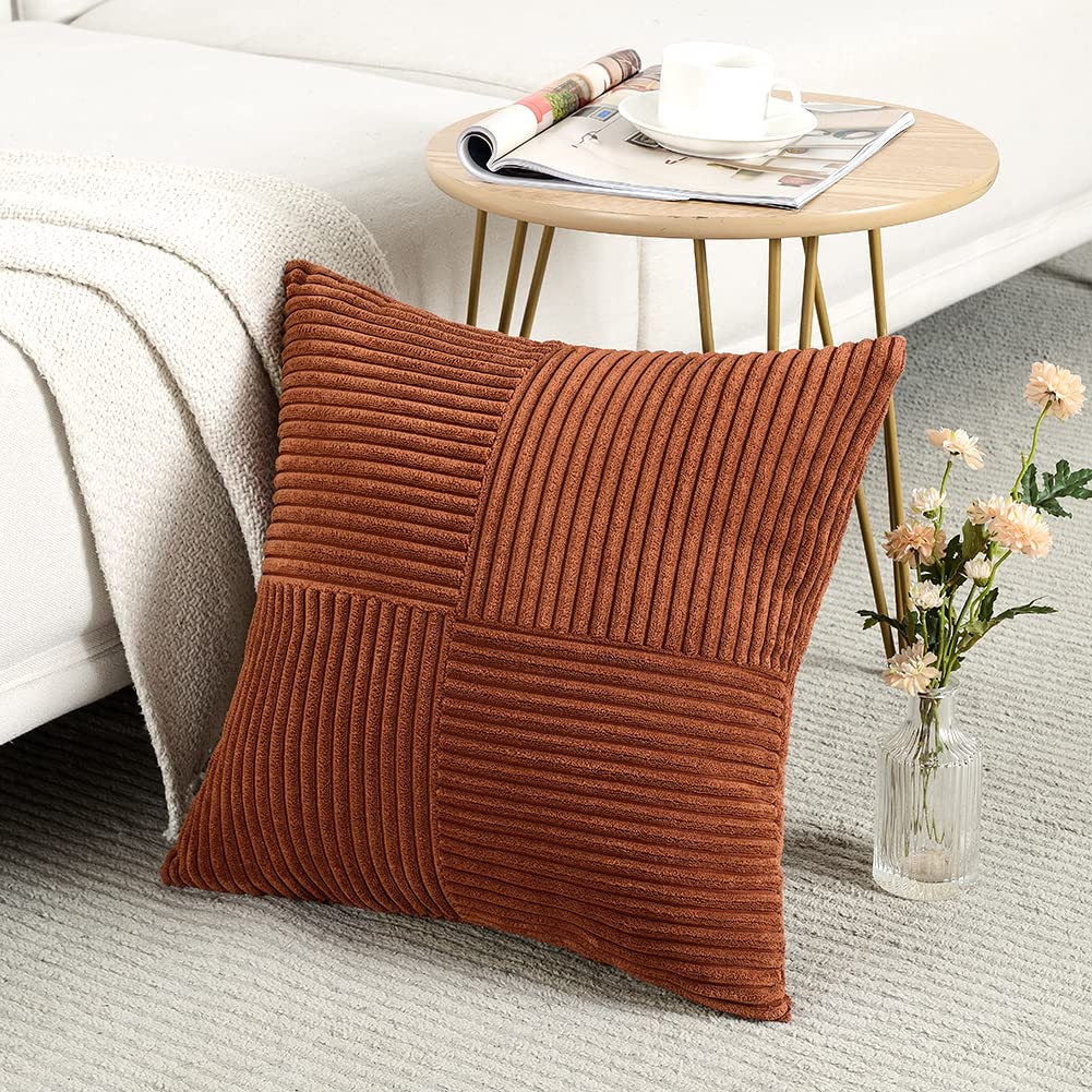 Fancy Homi Rust Boho Decorative Throw Pillow Covers