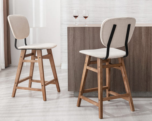 Modern Upholstered Counter Height Bar Stools