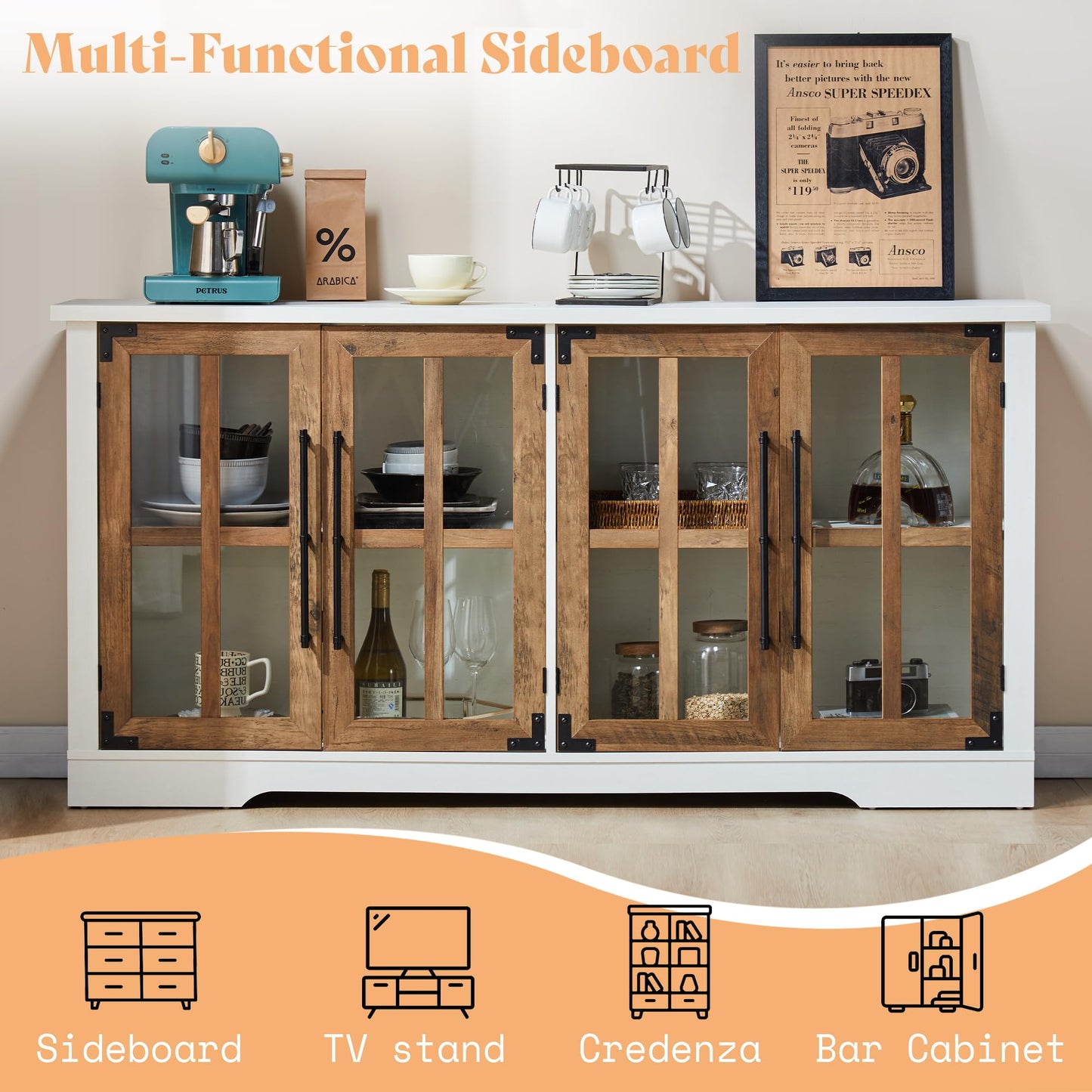 AMERLIFE Buffet Sideboard Cabinet