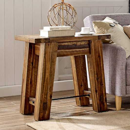 Alaterre Furniture Durango Industrial Wood End Table