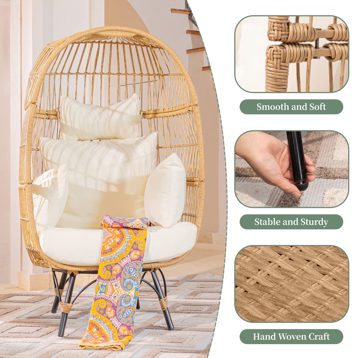 RADIATA Oversized Wicker Egg Chair