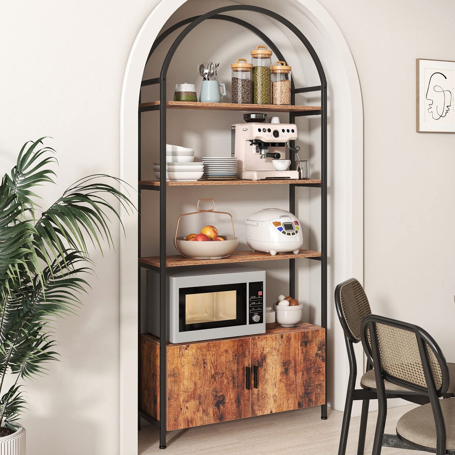 Jehiatek Arched Bookshelf