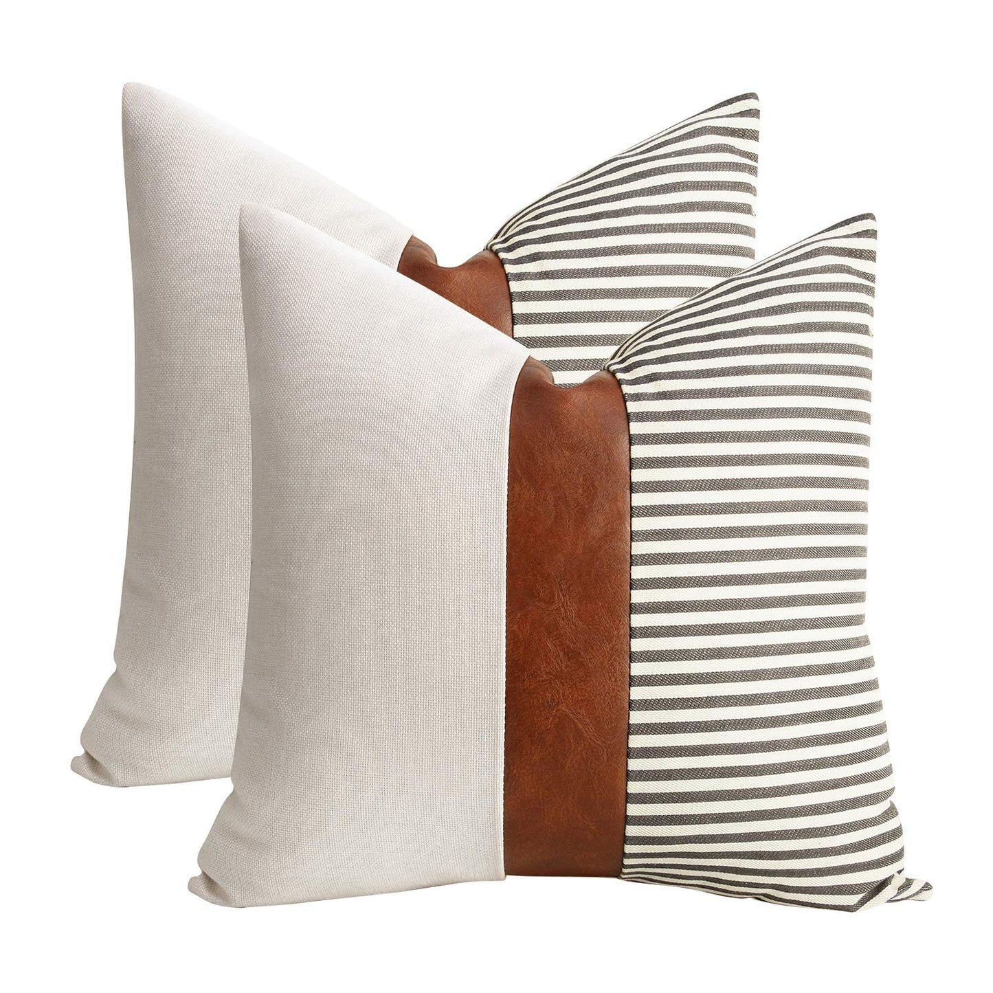 cygnus Farmhouse Linen Throw Pillow Covers