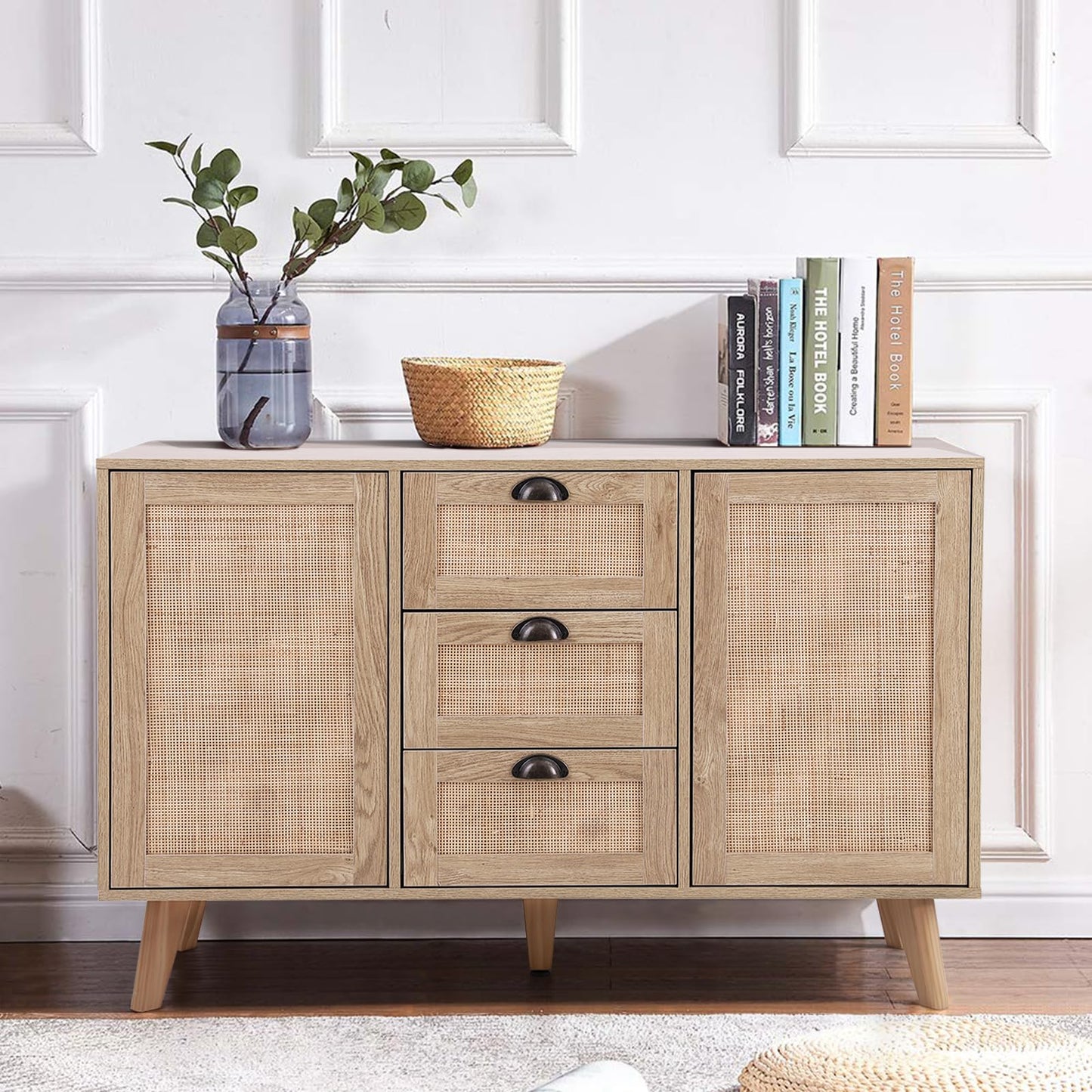 Sophia & William Rattan Sideboard Buffet Cabinet