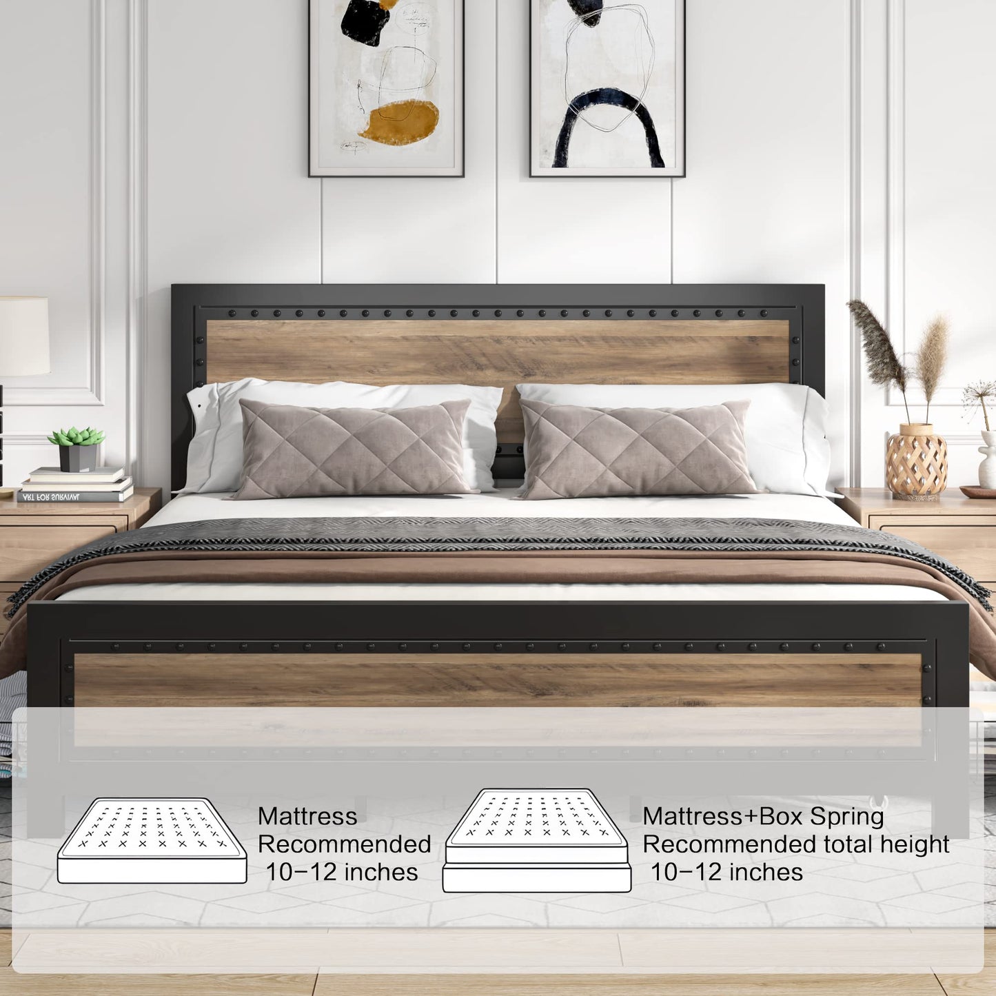 Keyluv Queen Size Bed Frame