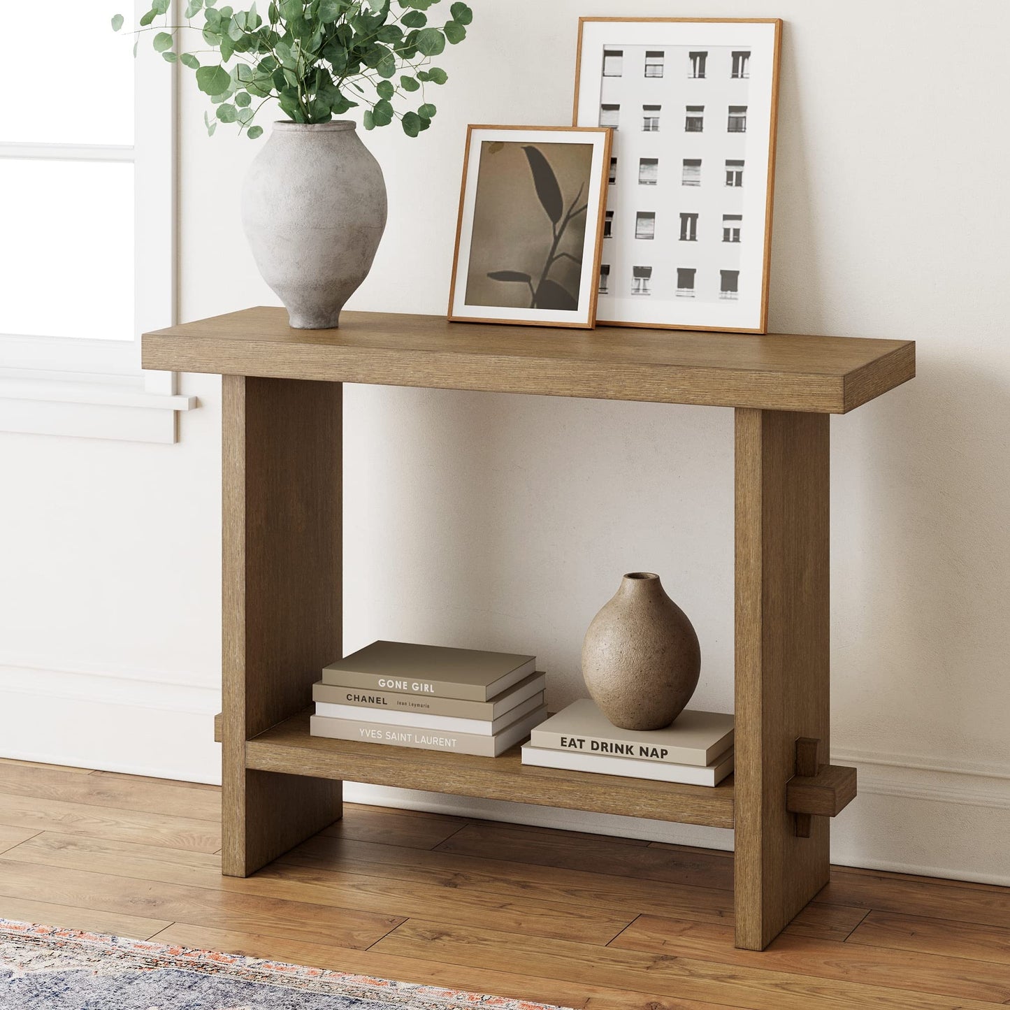 Nathan James Virgo Wood Accent Storage Console Table