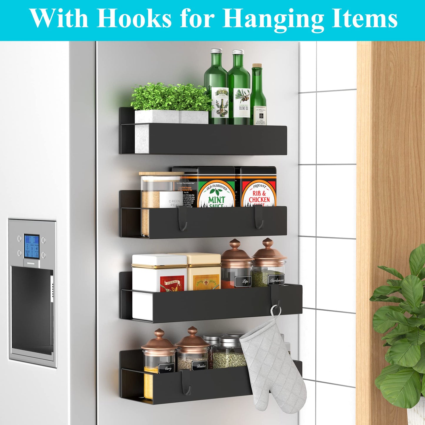 HuggieGems Magnetic Spice Storage Rack