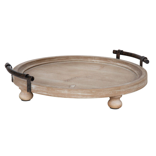 Kate and Laurel Bruillet Footed Tray with Handles