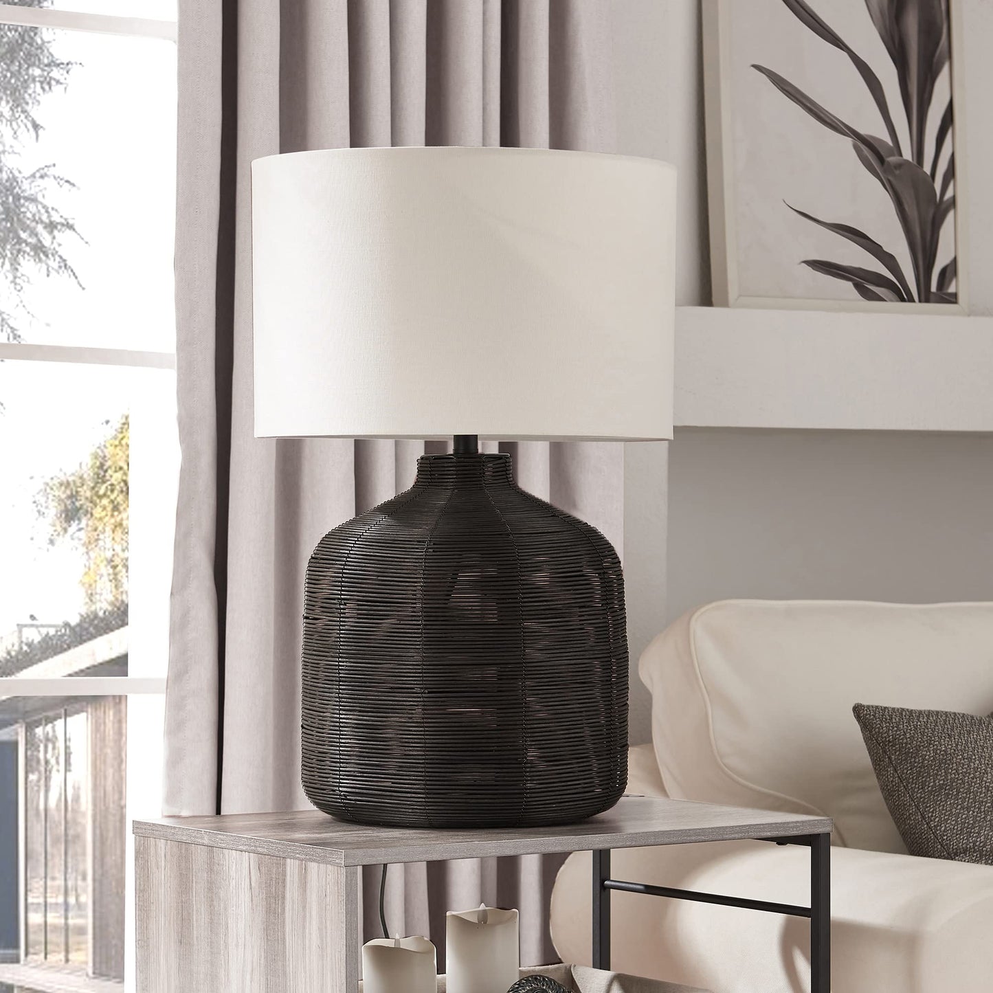 Henn&Hart Table Lamp with Fabric Shade