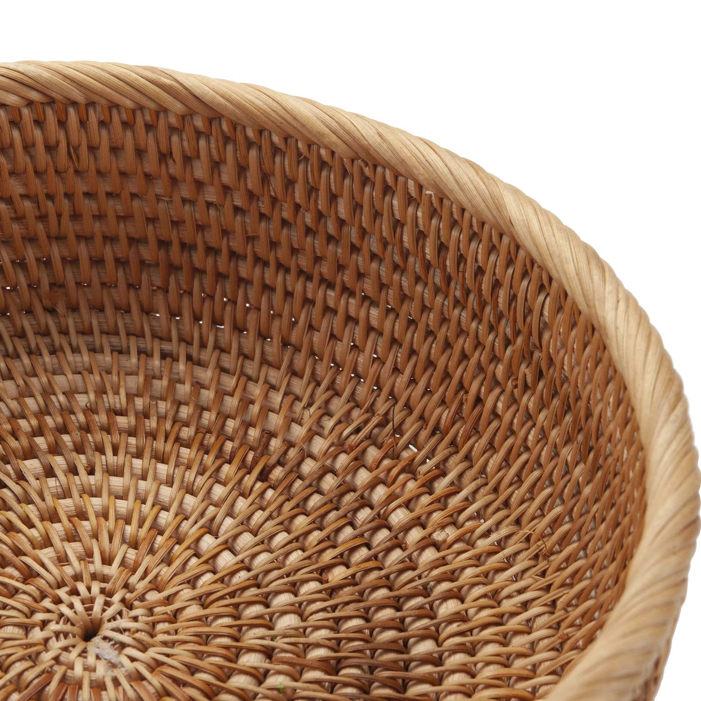 YANGQIHOME Natural Rattan Round Fruit Basket Bowls